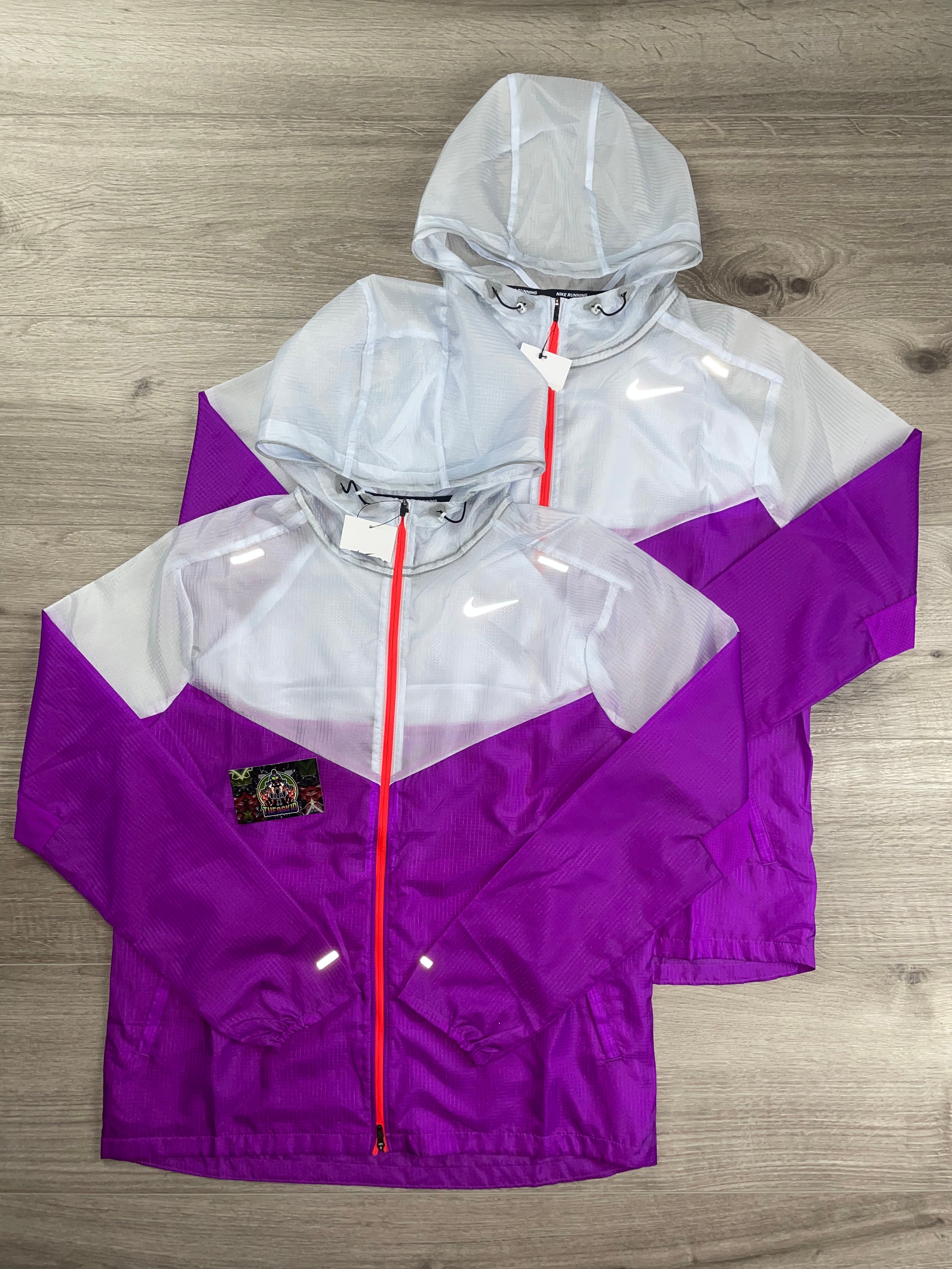 White and purple hot sale nike windbreaker