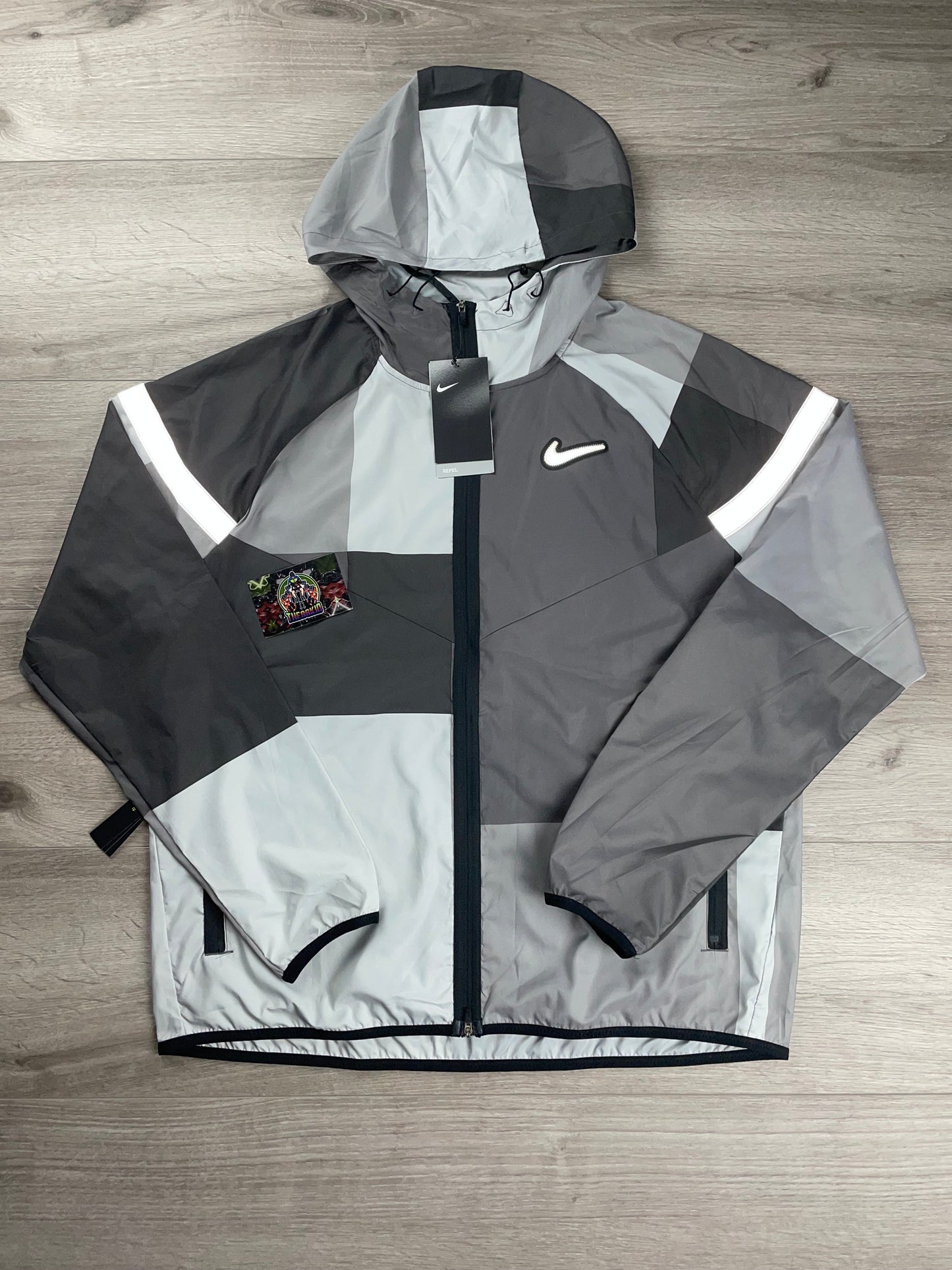 Nike Patchwork Jacket Grey/Black – The96kid